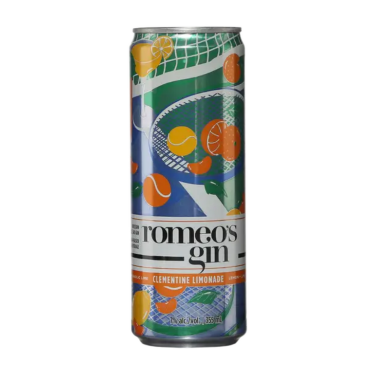 Since its founding in 2015, Montreal-based romeo's gin has been crafting super-premium gins and RTD cocktails and mocktails. 1% of every sale directly supports artists in the community. This summer's special release is their bold and refreshing clementine basil limonade, with the can's gorgeous design drawn by Lozo.