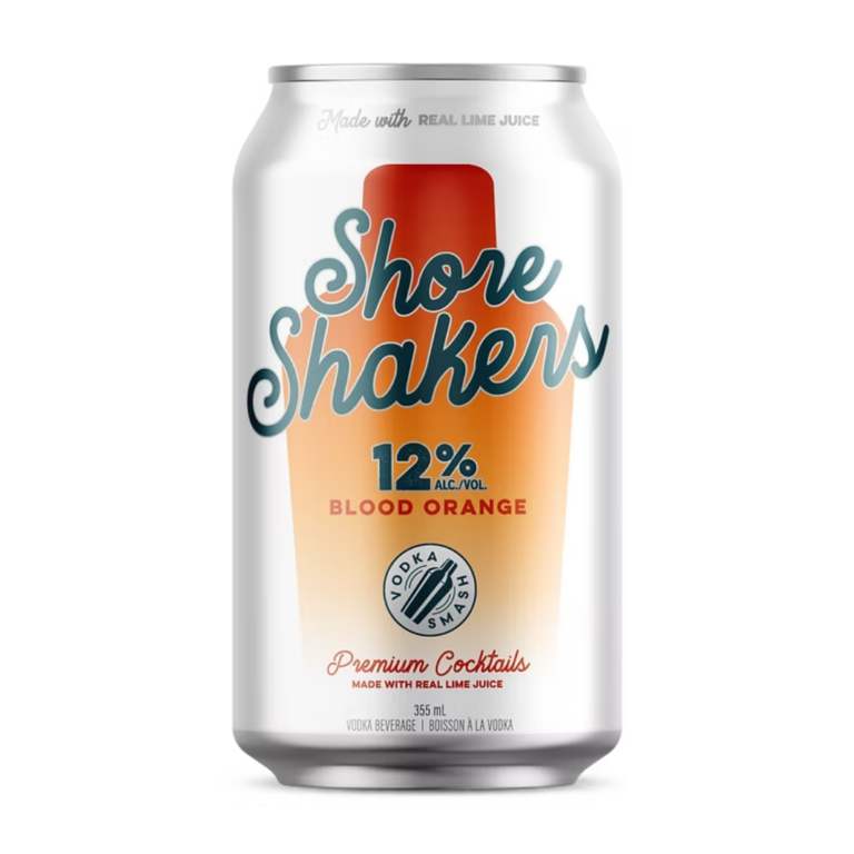 Silver can of blood orange vodka smash ready to drink canned cocktail.