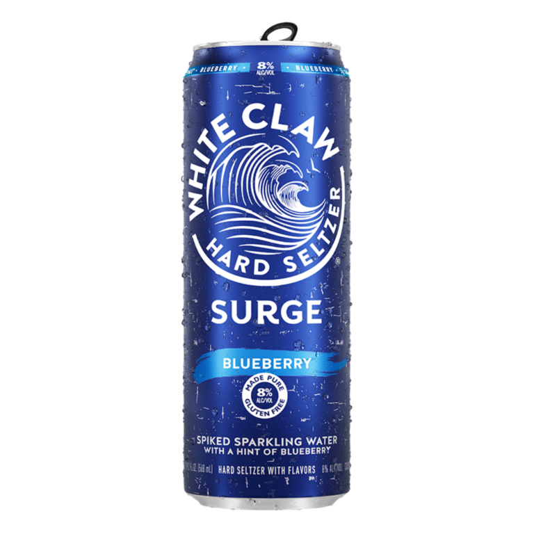 Blue can of blueberry hard seltzer.